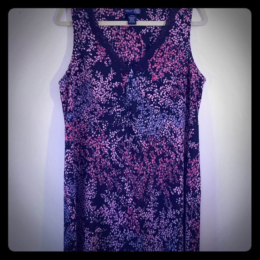 Floral on black dress